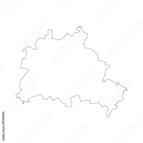 Berlin state blank outline map
