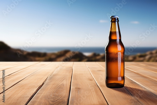 Gorgeous Gluten free beer full glass on wooden background