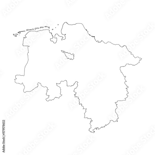 Niedersachsen state blank outline map