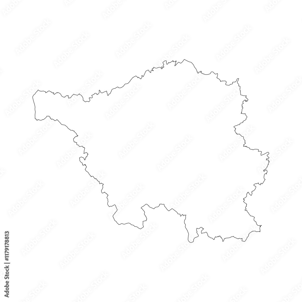 Saarland state blank outline map Saarland state blank outline map