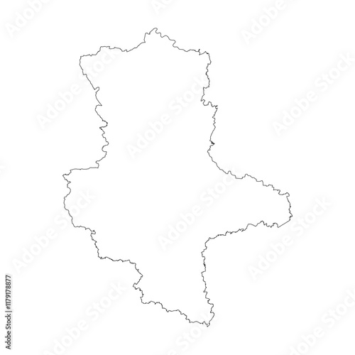 Sachsen-Anhalt state blank outline map