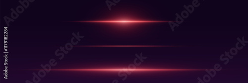 Red laser beams of light. Vector EPS10