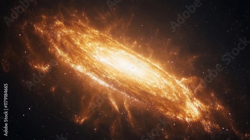 Celestial Spiral Galaxy Cosmic Dust and Stars.