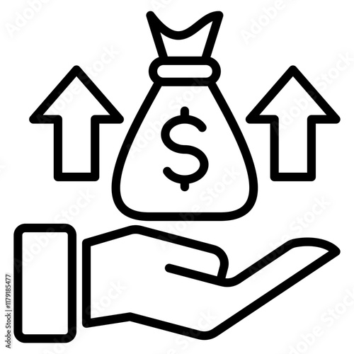 revenue single icon