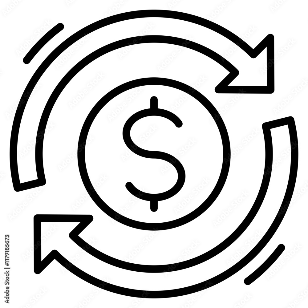 cash flow single icon cash flow single icon
