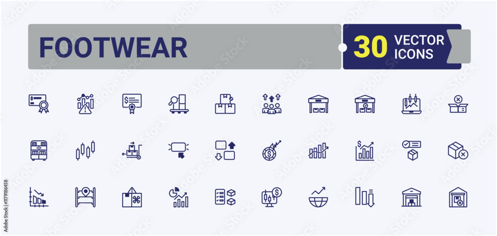 Set of Footwear line icons. Contains related to snow, men, cloth, stock, app and more. Minimal linear icons. Solid line editable stroke. Vector line and solid icons. Set of Footwear line icons. Contains related to snow, men, cloth, stock, app and more. Minimal linear icons. Solid line editable stroke. Vector line and solid icons.