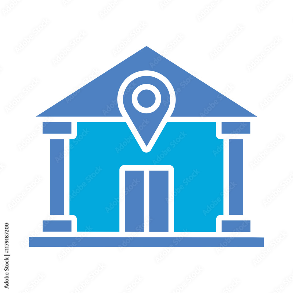 Obraz premium Bank Location Icon