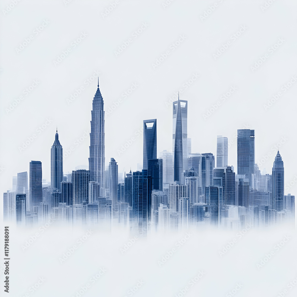 Naklejka premium Modern Cityscape Illustration