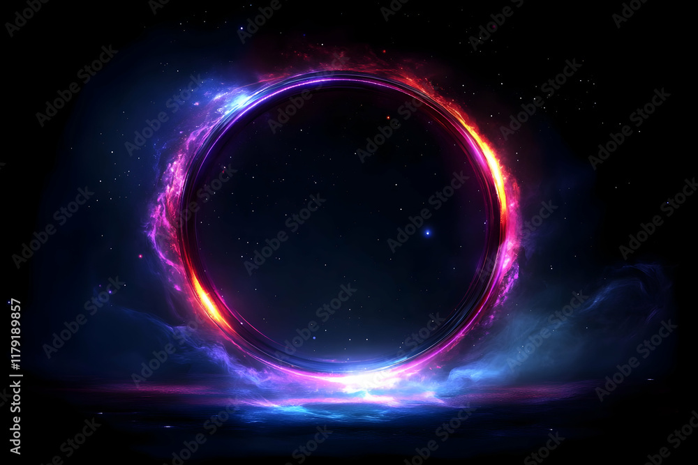 Cosmic Ring Abstract Background Illustration