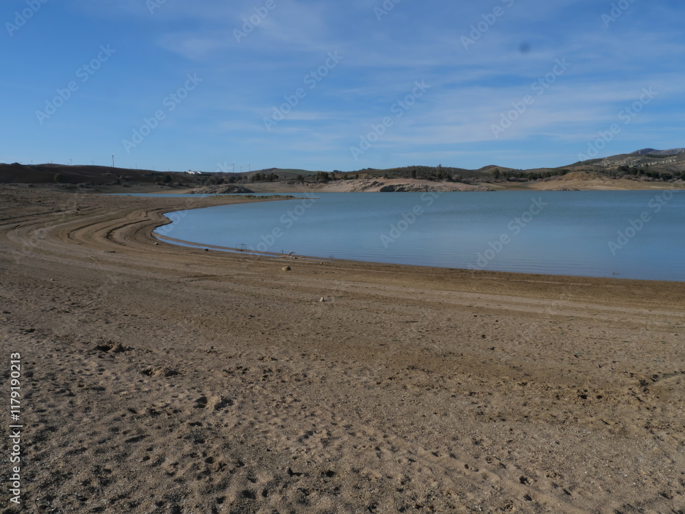 Wassermangel im Gaitanejo-Staudamm Embalse de Gaitanejo Wassermangel im Gaitanejo-Staudamm Embalse de Gaitanejo