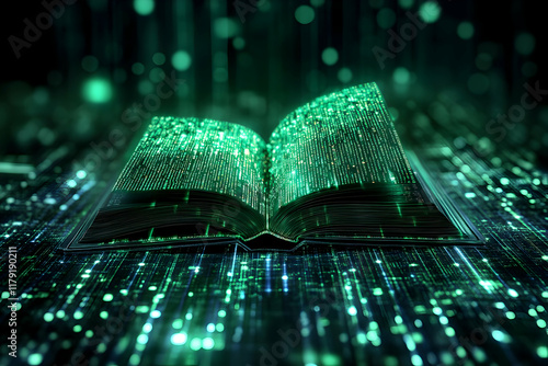 Digital Book 3D Illustration