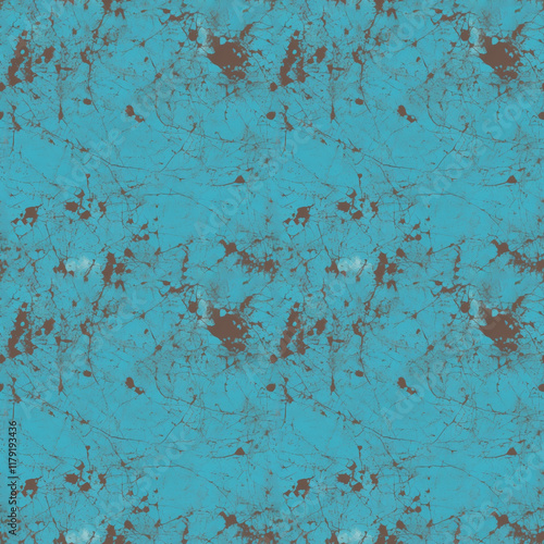 Seamless turquoise and brown abstract texture with a splash effect, perfect for backgrounds.