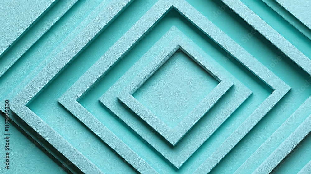 Obraz premium Abstract Turquoise Geometric Pattern Design