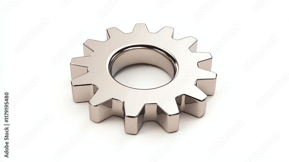 A metallic gear with a central hole and a jagged edge, representing mechanical engineering and machinery design. A metallic gear with a central hole and a jagged edge, representing mechanical engineering and machinery design.