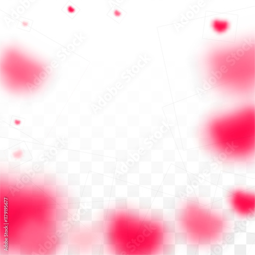 Hearts Random Falling Background. St. Valentine's Day pattern. Romantic Scattered Hearts Texture. Vector Illustration. Cute Element of Design for Birthday Party.