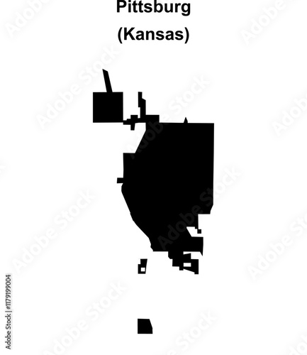 Pittsburg (Kansas) blank outline map