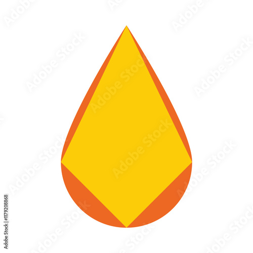 Gold Oil Droplet Crystal Shape Icon