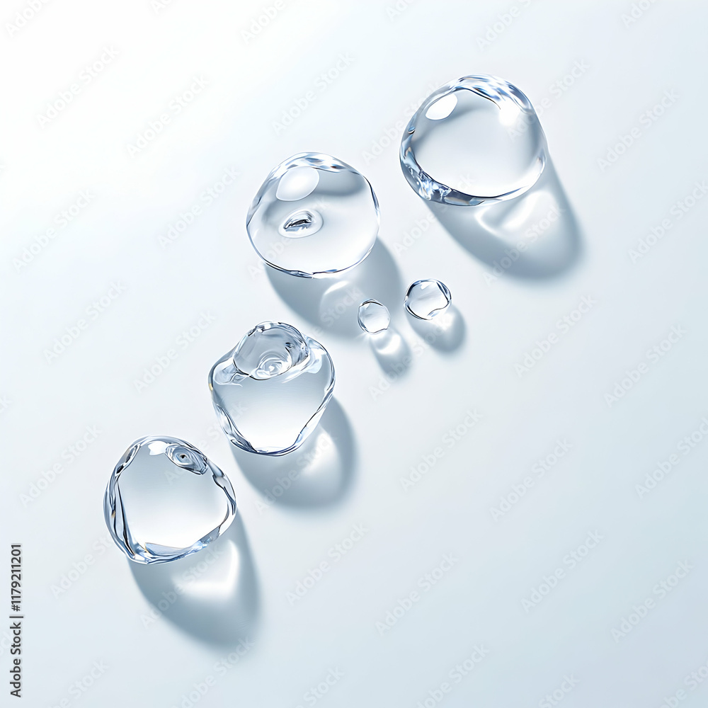 Abstract 3D Water Droplets Background Abstract 3D Water Droplets Background