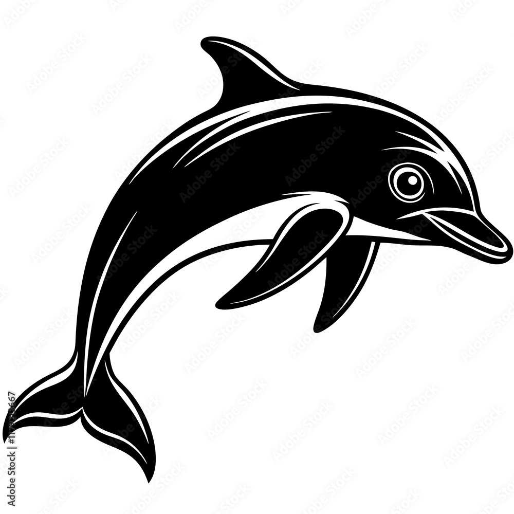 Obraz premium dolphin isolated on white background