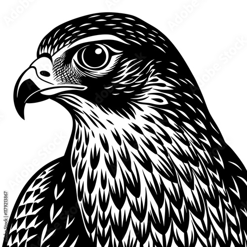 eagle head isolated on white