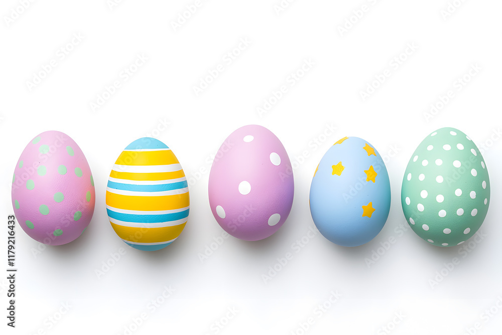 Colorful easter eggs collection isolated on white background Colorful easter eggs collection isolated on white background