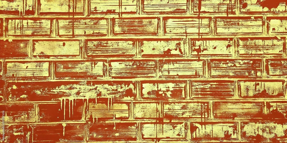 Obraz premium Weathered Brick Wall Texture Grunge Urban Art Vintage Design