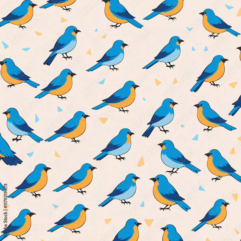 seamless pattern with birds seamless pattern with birds