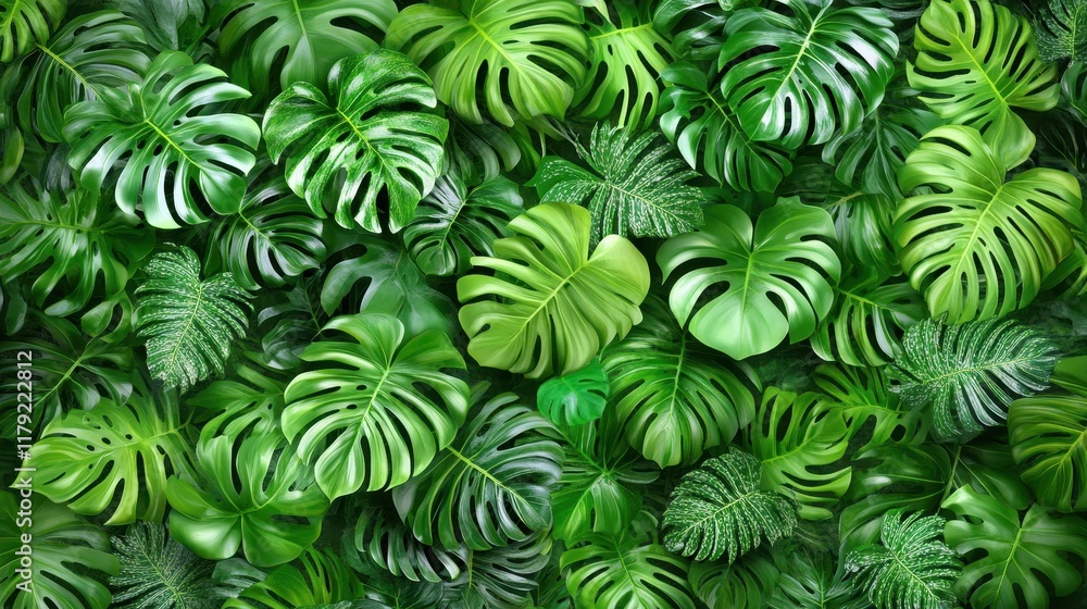 Lush Tropical Green Leaf Background Texture. Lush Tropical Green Leaf Background Texture.