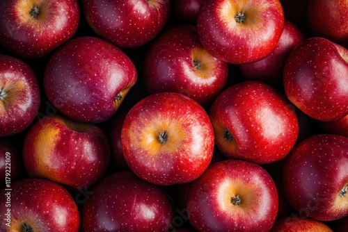 Red apples, close-up, dark background, harvest, food photo