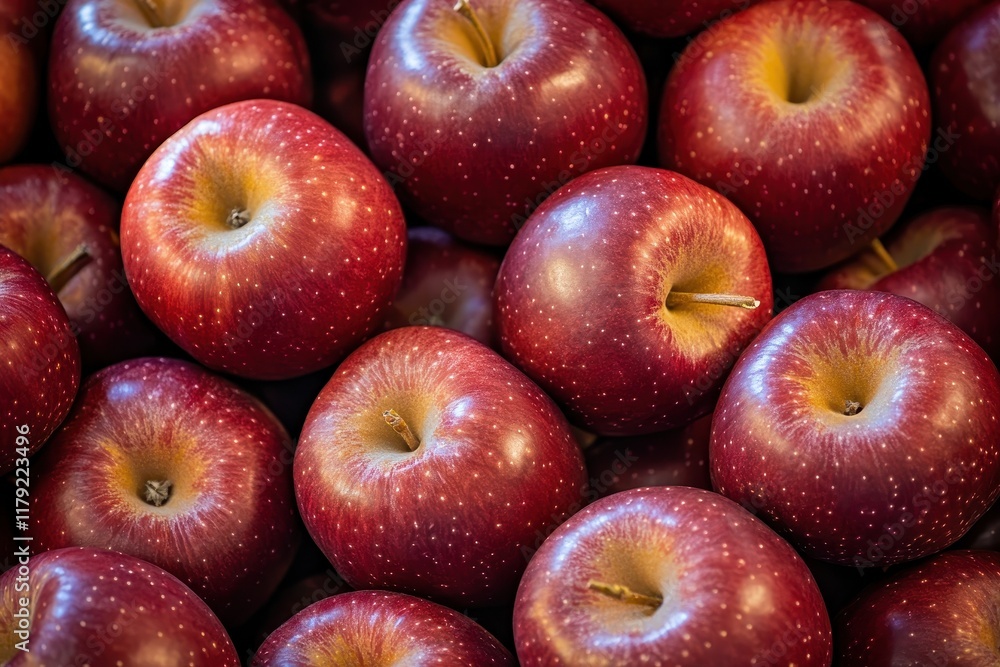 Red apples harvest close-up, orchard background, food texture Red apples harvest close-up, orchard background, food texture