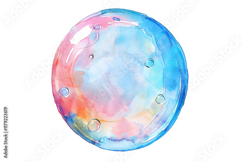 Wallpaper Mural Soap bubble watercolor cut out isolated on white Torontodigital.ca