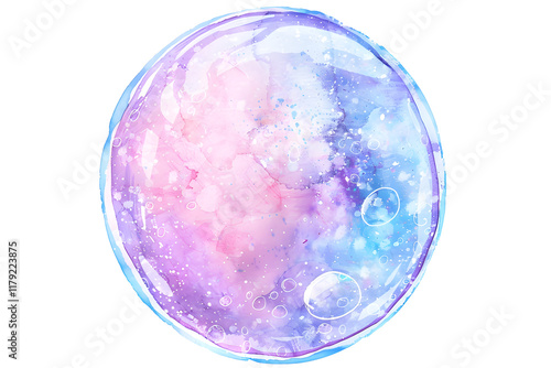Wallpaper Mural Soap bubble watercolor cut out isolated on white Torontodigital.ca