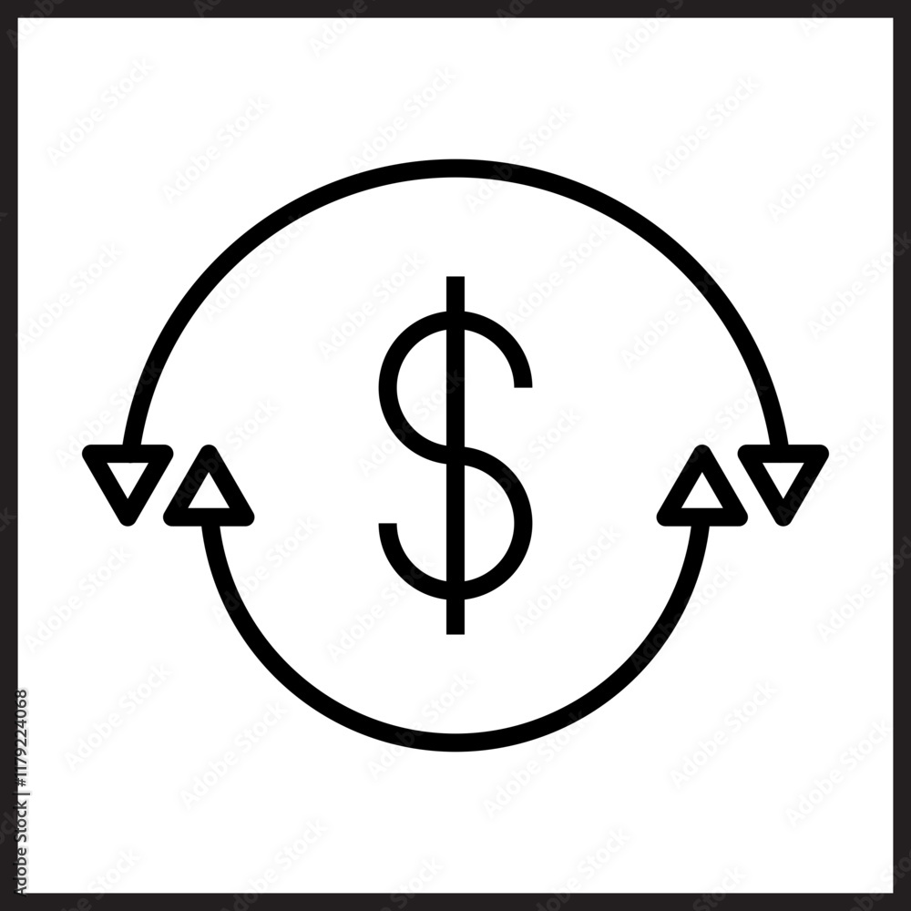 Cash Flow icon Design Cash Flow icon Design