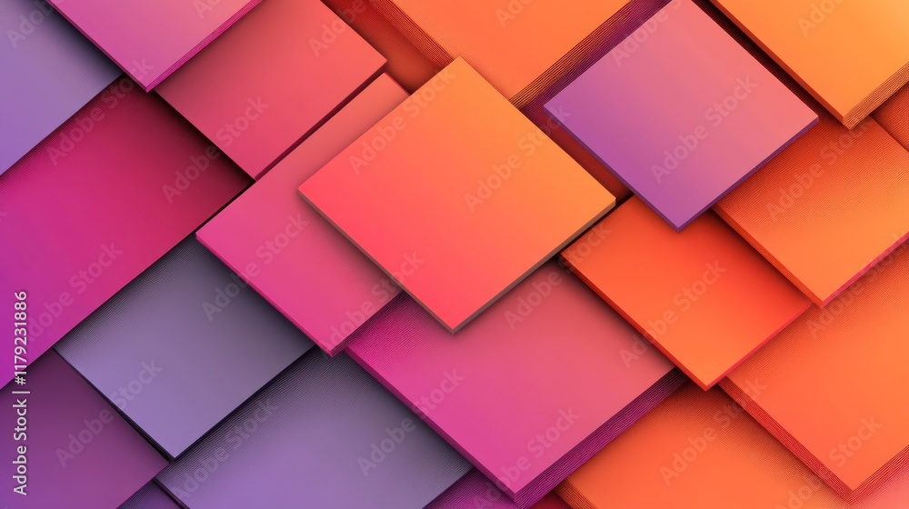 Abstract geometric background with overlapping vibrant color squares. Abstract geometric background with overlapping vibrant color squares.