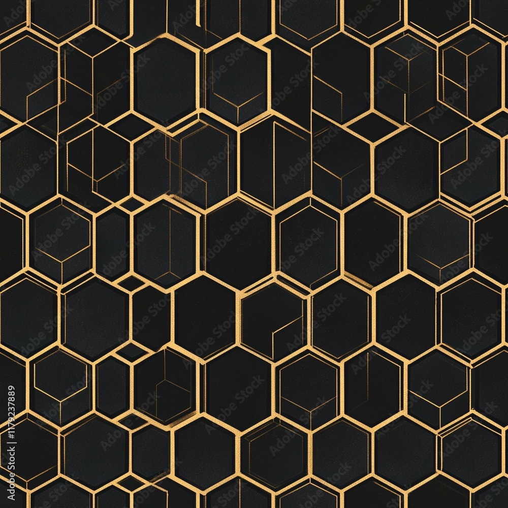 Stylish hexagonal line seamless pattern background Stylish hexagonal line seamless pattern background