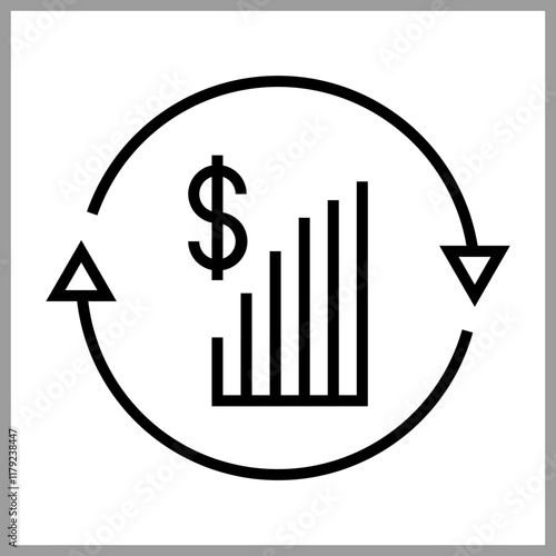 Investment Return icon Design