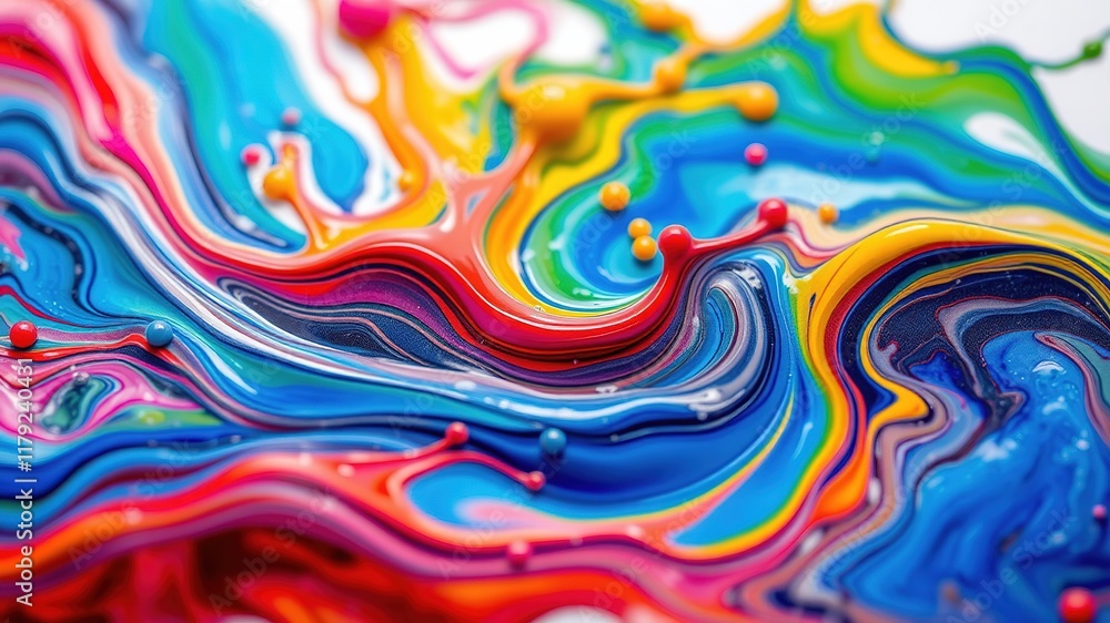 Abstract Oil Paint Waves - Colorful Macro Fusion Abstract Oil Paint Waves - Colorful Macro Fusion