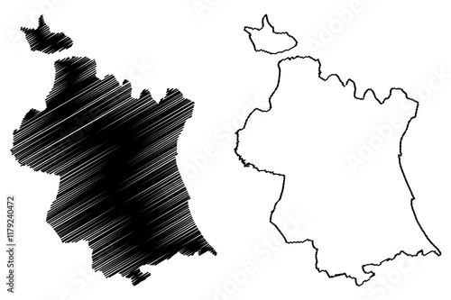 Province of Valencia (Kingdom of Spain, Autonomous Valencian Community) map vector illustration, scribble sketch Valencia map