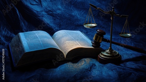 Justice, Law, and Legal System: Scales of Justice, Gavel, and Holy Book