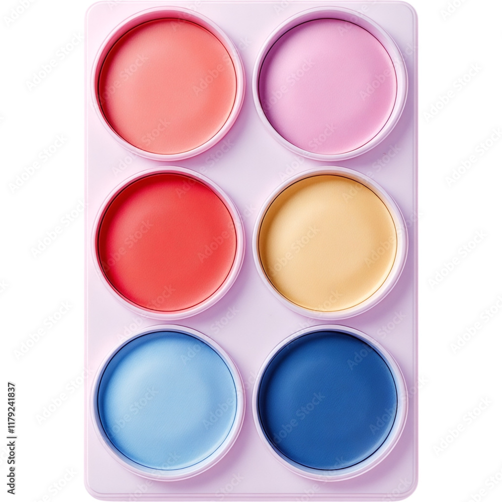 Colorful Makeup Palette in Round Containers Colorful Makeup Palette in Round Containers