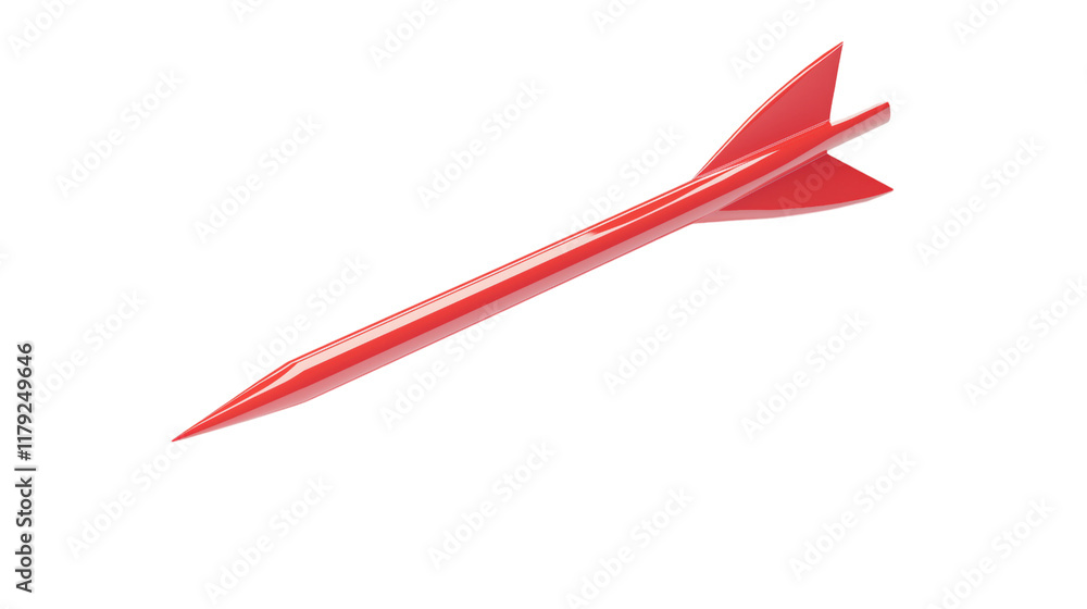 Red Arrow 3D Render: Perfect for Presentations and Designson white and transparent Background Red Arrow 3D Render: Perfect for Presentations and Designson white and transparent Background
