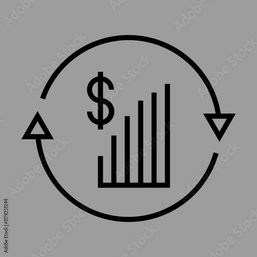 Investment Return icon Design