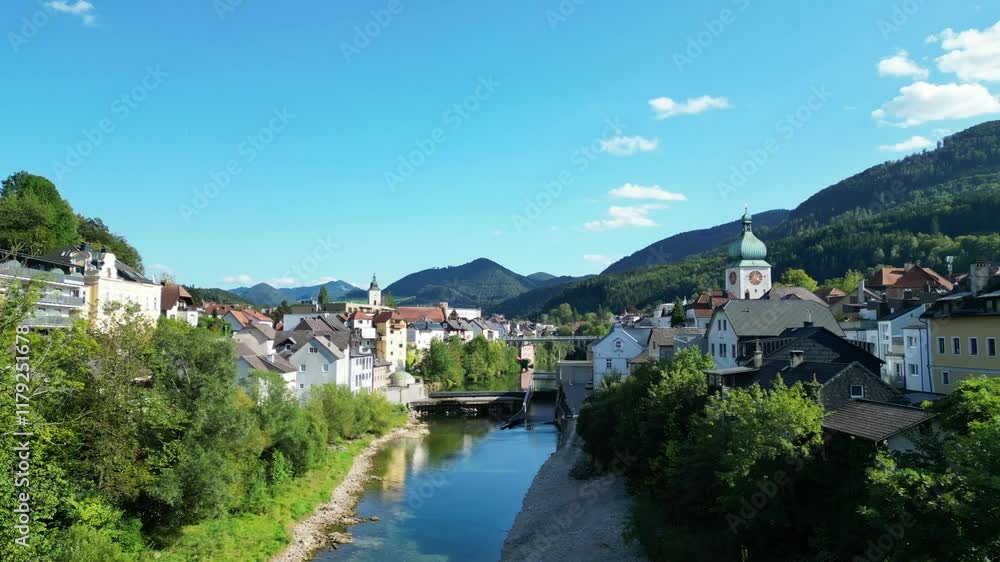 Waidhofen an der Ybbs in Lower Austria during summer Waidhofen an der Ybbs in Lower Austria during summer