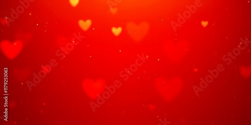 Falling in Love: A Red Heart Blur Background. Perfect for Valentine's Day cards and romantic designs!