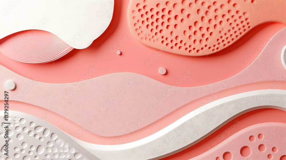 Abstract Pink and White Textured Waves Design Abstract Pink and White Textured Waves Design
