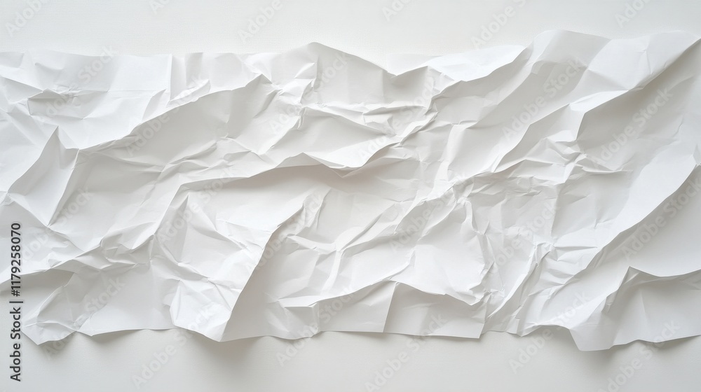 Abstract Crumpled White Paper Texture Background. Abstract Crumpled White Paper Texture Background.