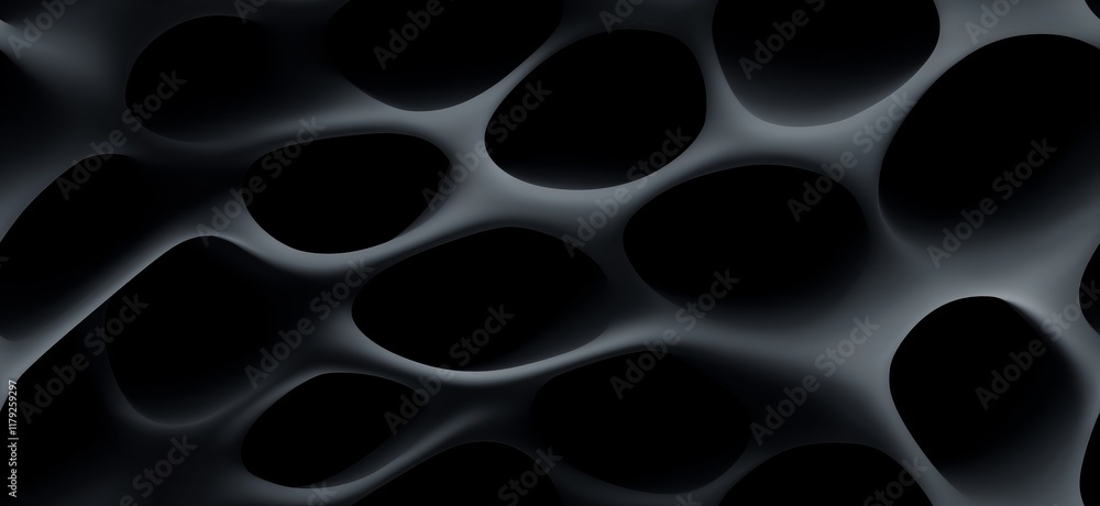 Abstract dark gray cellular structure creating holes and cavities background Abstract dark gray cellular structure creating holes and cavities background