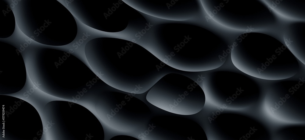 Abstract dark gray cellular structure creating holes and cavities background Abstract dark gray cellular structure creating holes and cavities background