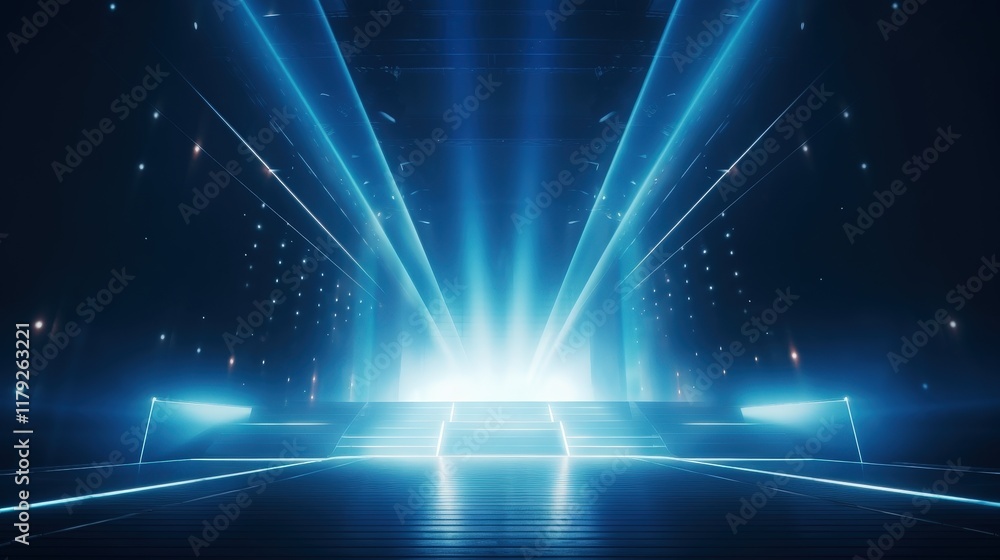 Majestic Blue Concert Lights with Blurred Background Creating an Enchanting Atmosphere for Live Music Events and Performances Majestic Blue Concert Lights with Blurred Background Creating an Enchanting Atmosphere for Live Music Events and Performances