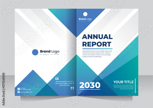 Brochure template layout cover design annual report 